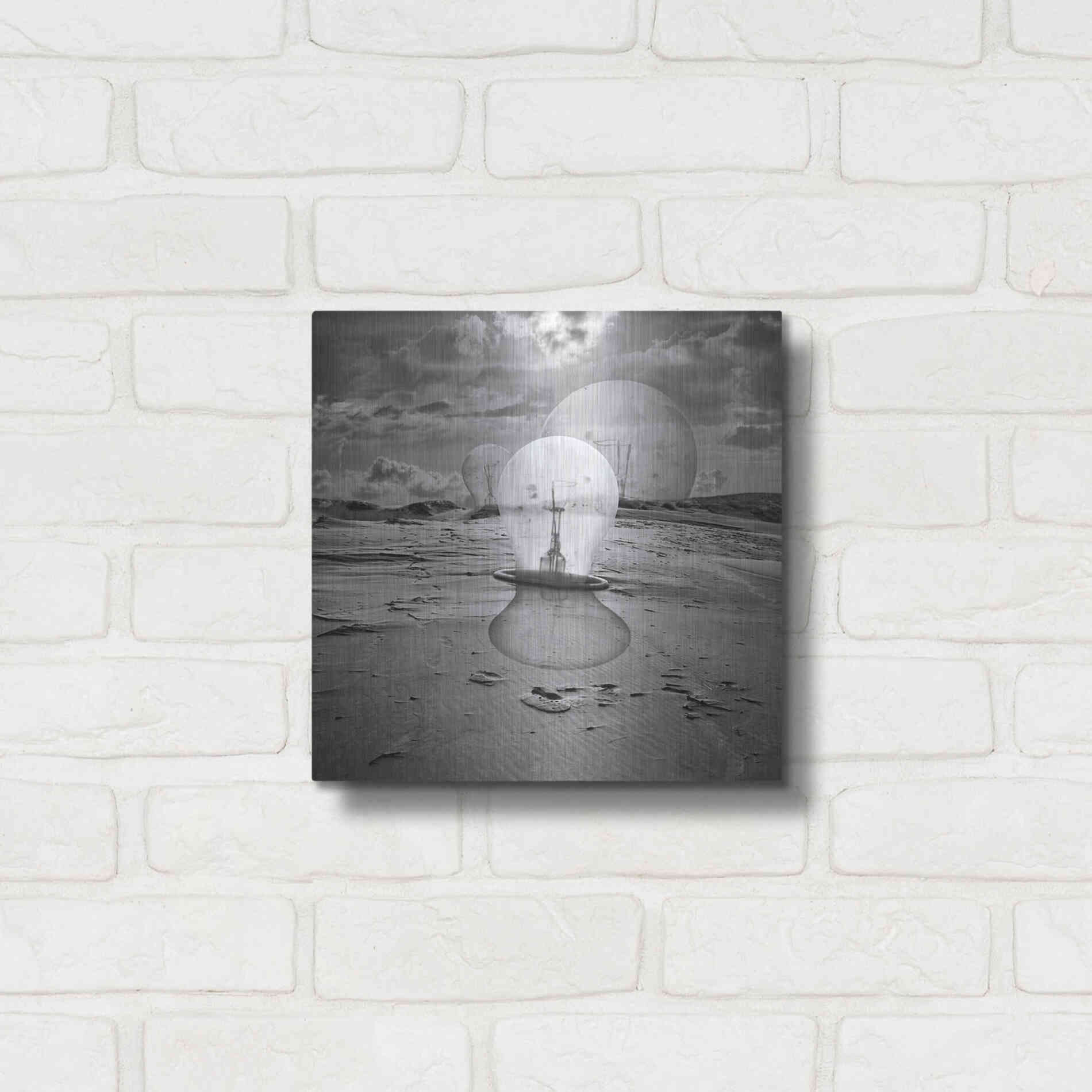 Luxe Metal Art 'Bulbs' by Dariusz Klimczak, Metal Wall Art,12x12