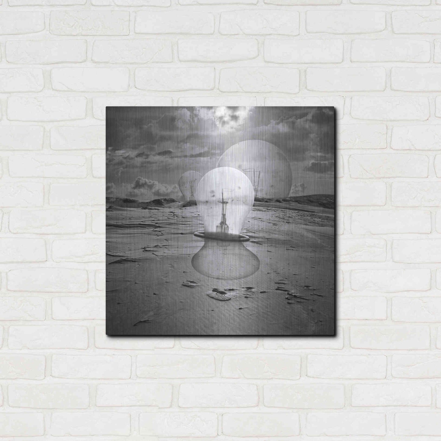 Luxe Metal Art 'Bulbs' by Dariusz Klimczak, Metal Wall Art,24x24