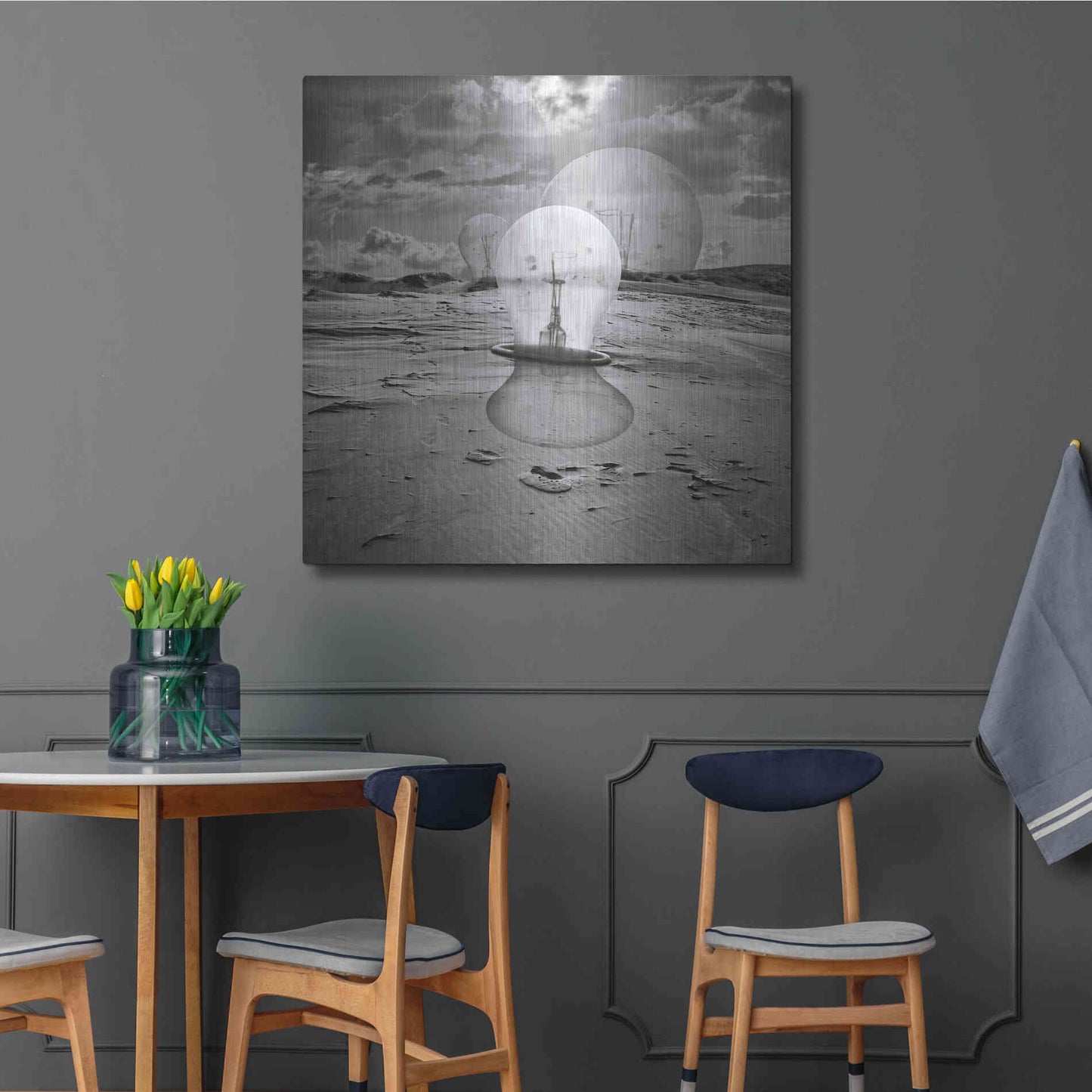 Luxe Metal Art 'Bulbs' by Dariusz Klimczak, Metal Wall Art,36x36