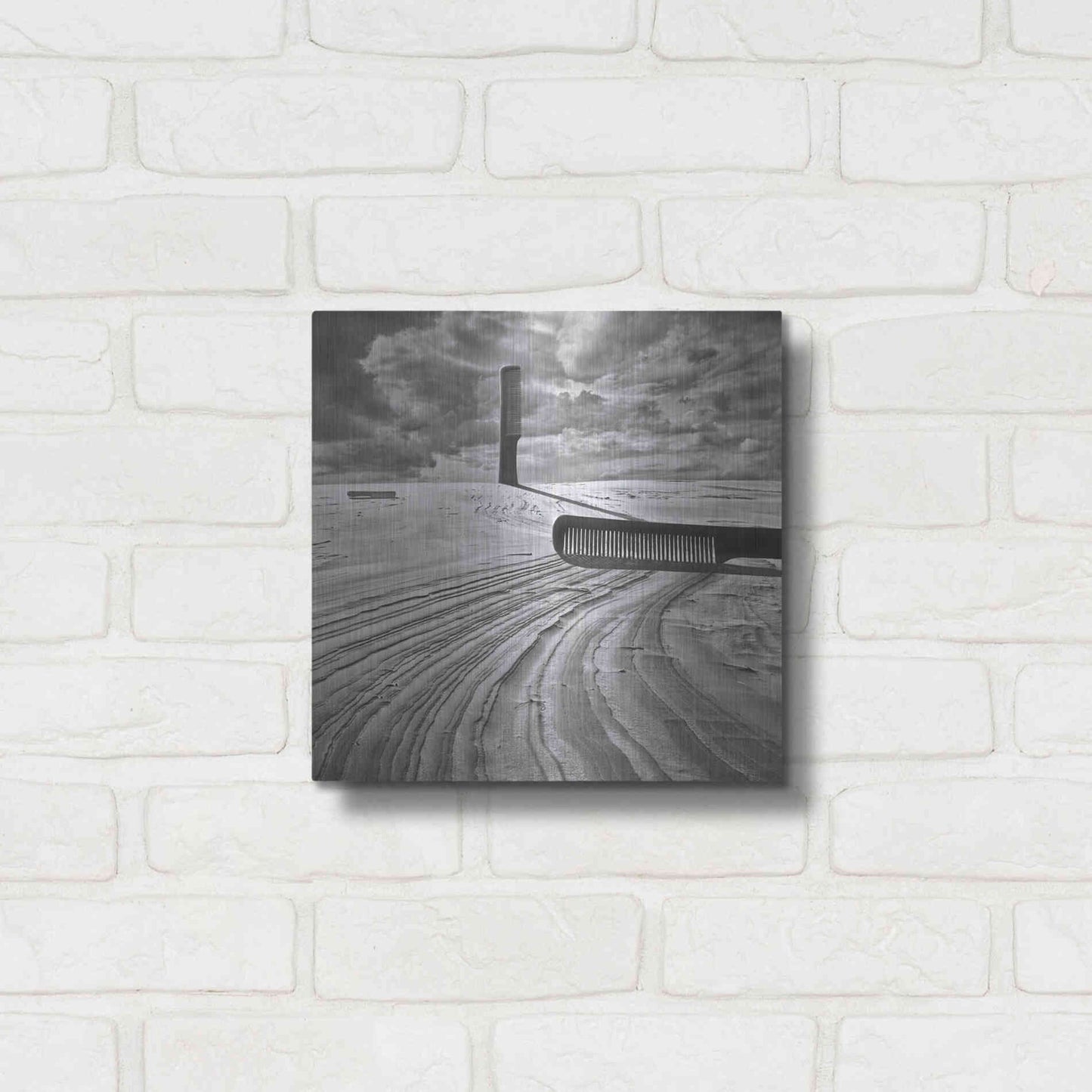 Luxe Metal Art 'Combing the Dunes' by Dariusz Klimczak, Metal Wall Art,12x12