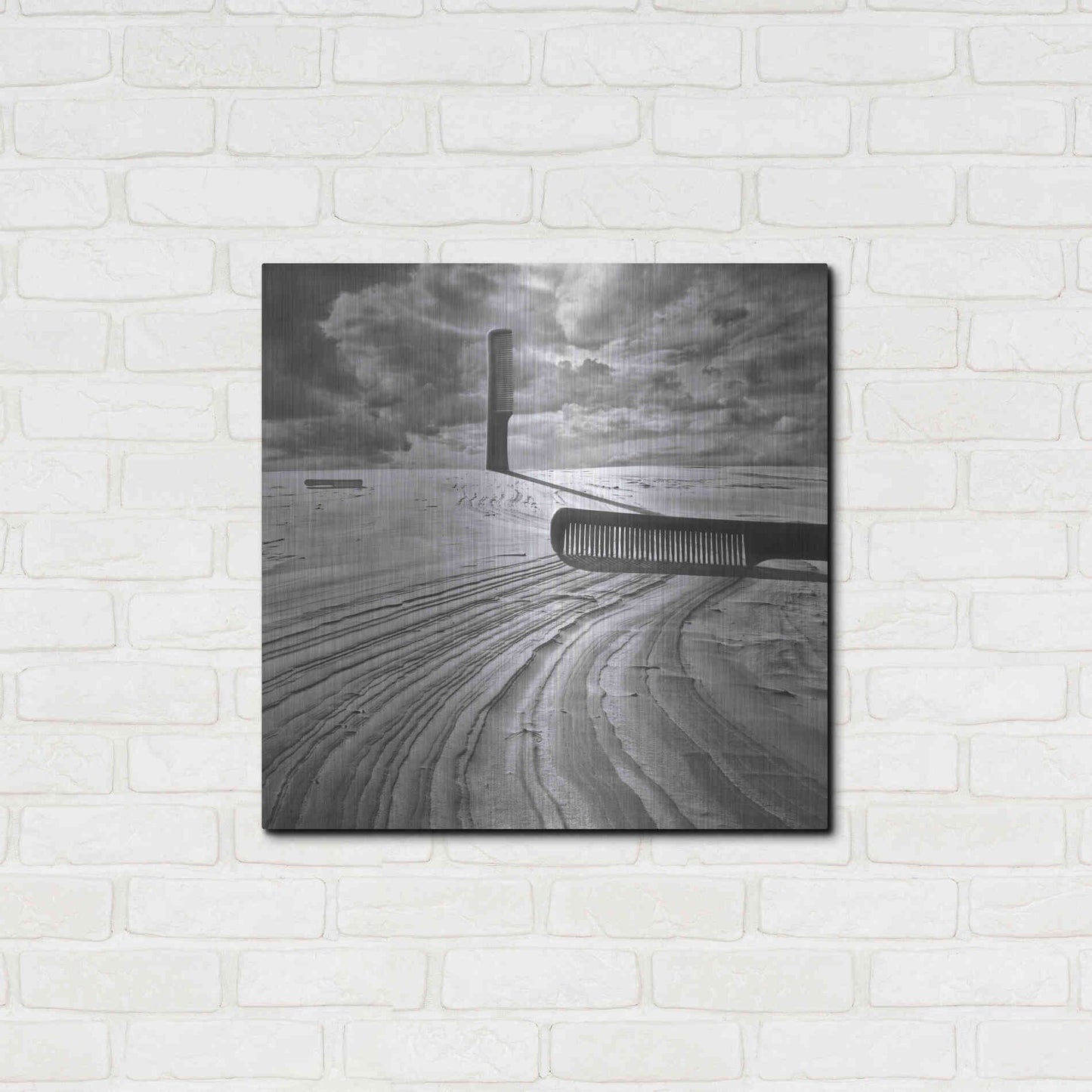 Luxe Metal Art 'Combing the Dunes' by Dariusz Klimczak, Metal Wall Art,24x24