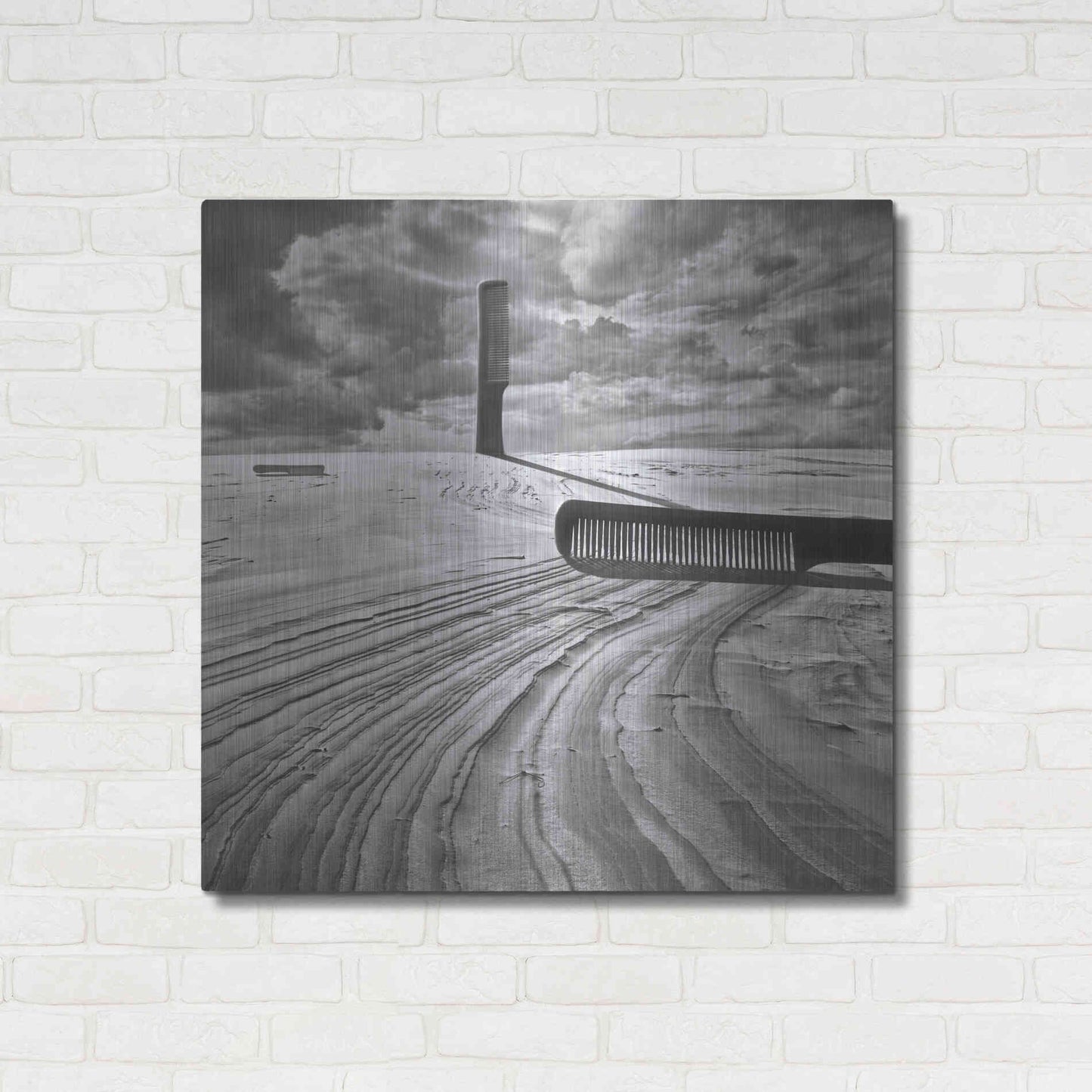 Luxe Metal Art 'Combing the Dunes' by Dariusz Klimczak, Metal Wall Art,36x36