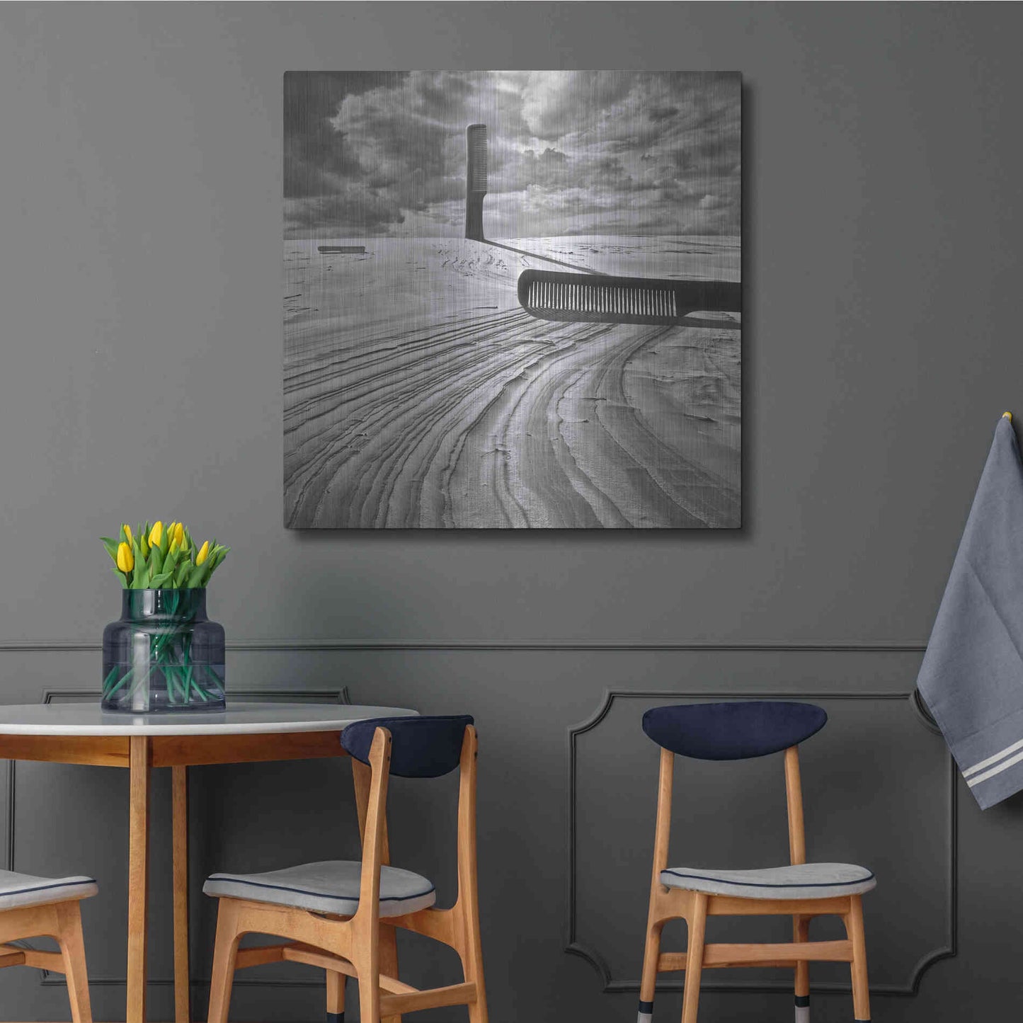 Luxe Metal Art 'Combing the Dunes' by Dariusz Klimczak, Metal Wall Art,36x36