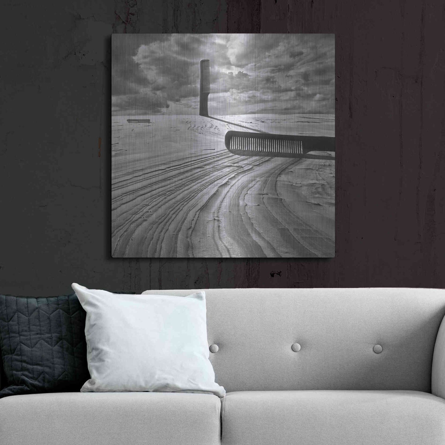 Luxe Metal Art 'Combing the Dunes' by Dariusz Klimczak, Metal Wall Art,36x36