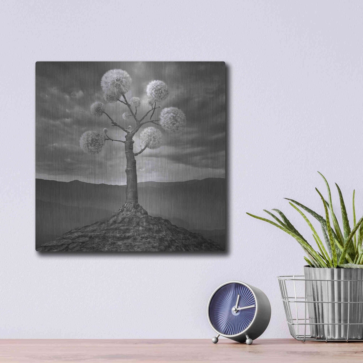 Luxe Metal Art 'Dandelion' by Dariusz Klimczak, Metal Wall Art,12x12