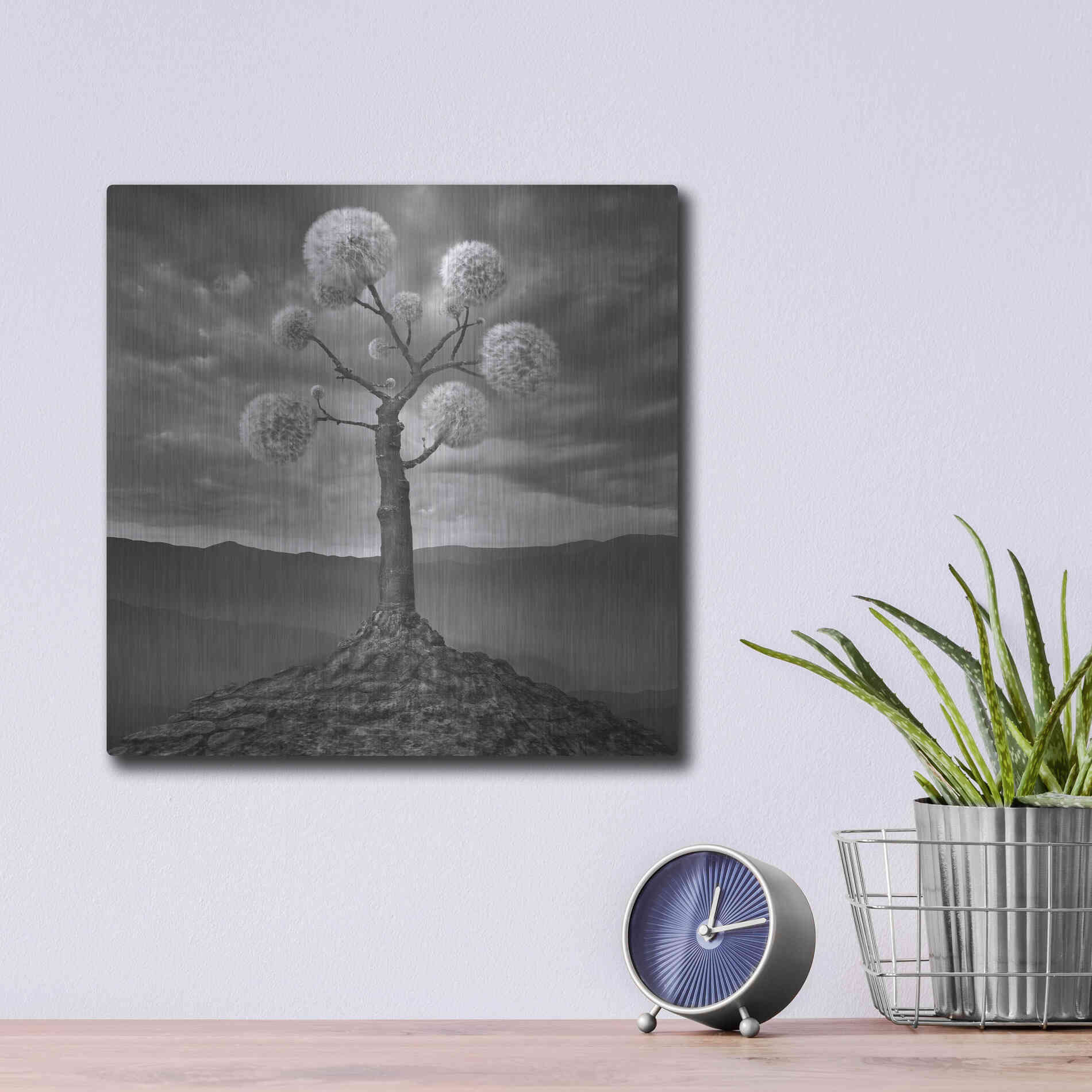 Luxe Metal Art 'Dandelion' by Dariusz Klimczak, Metal Wall Art,12x12
