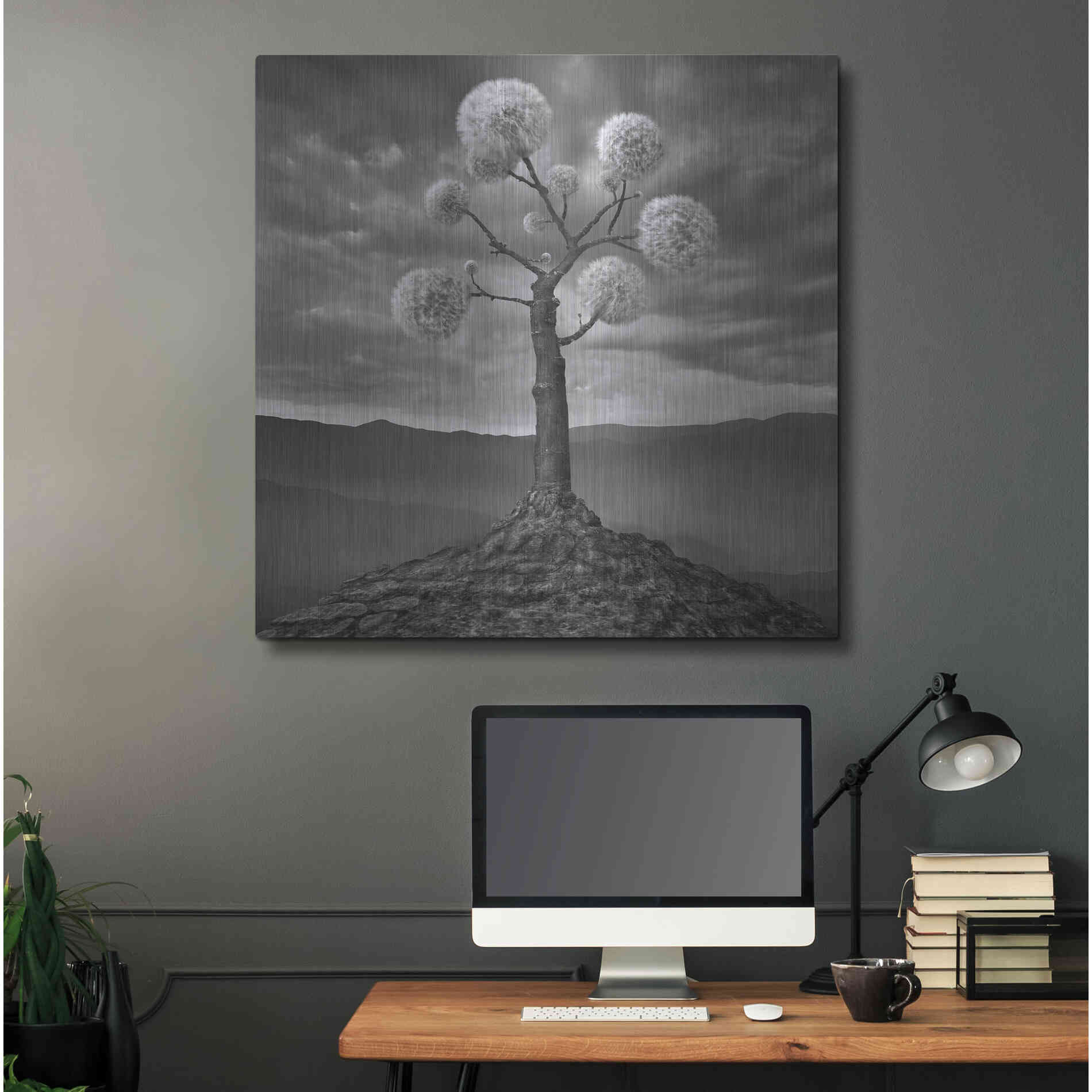 Luxe Metal Art 'Dandelion' by Dariusz Klimczak, Metal Wall Art,36x36