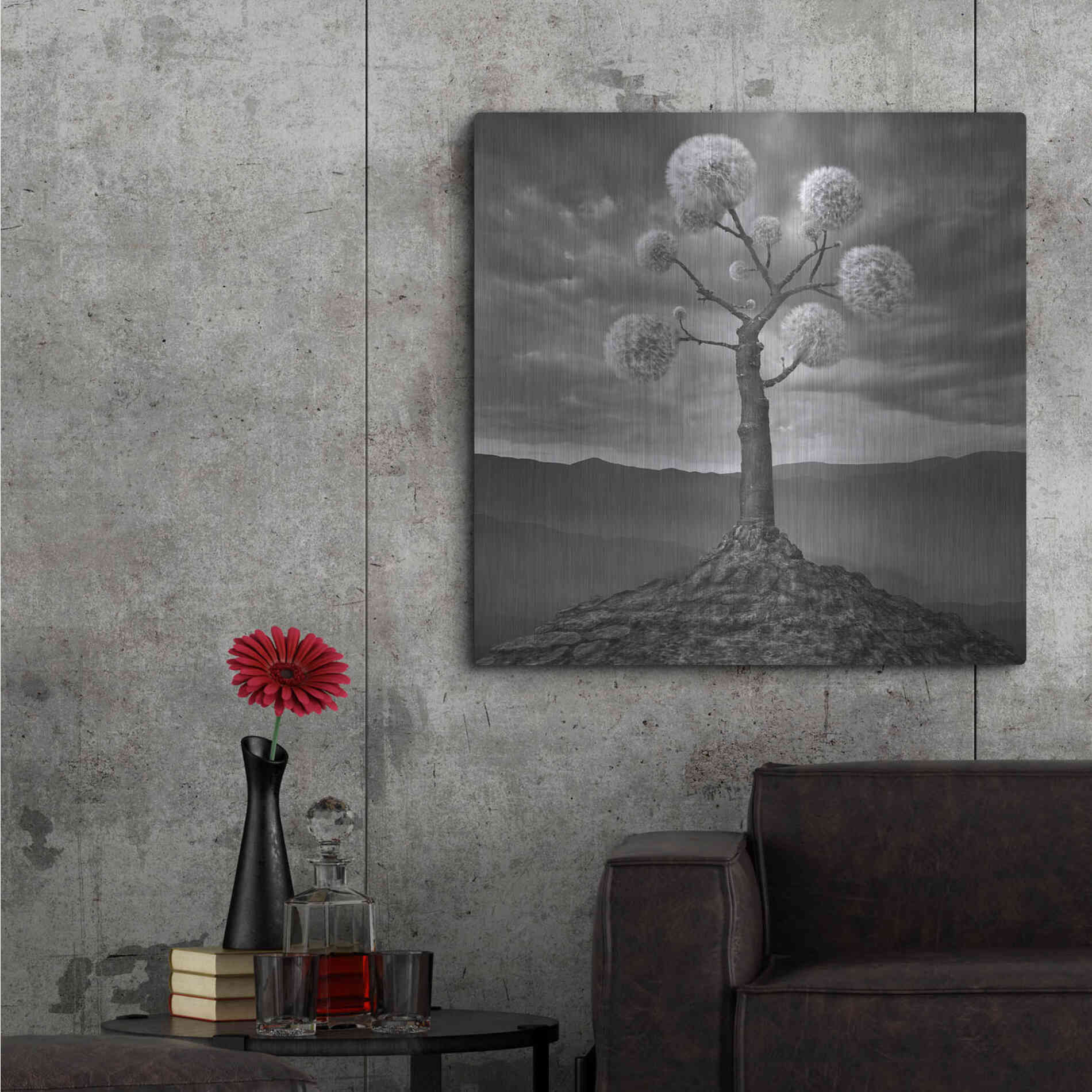Luxe Metal Art 'Dandelion' by Dariusz Klimczak, Metal Wall Art,36x36