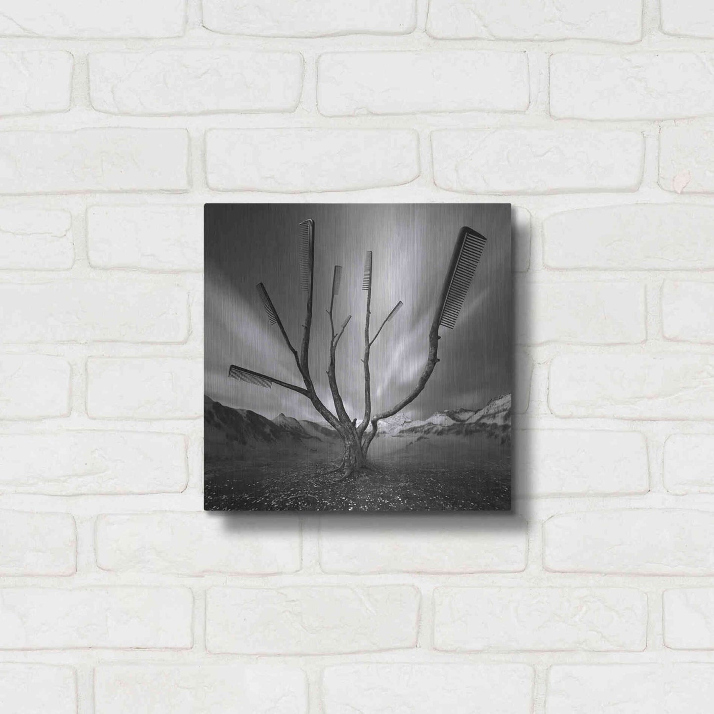Luxe Metal Art 'Dandruff Tree' by Dariusz Klimczak, Metal Wall Art,12x12