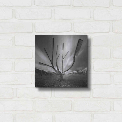 Luxe Metal Art 'Dandruff Tree' by Dariusz Klimczak, Metal Wall Art,12x12