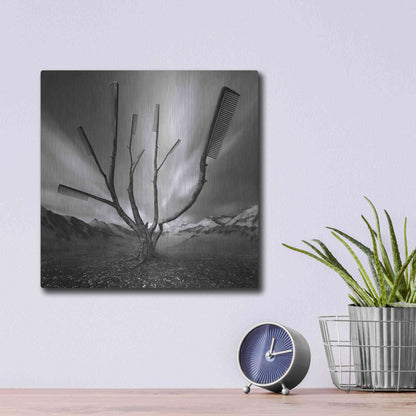 Luxe Metal Art 'Dandruff Tree' by Dariusz Klimczak, Metal Wall Art,12x12