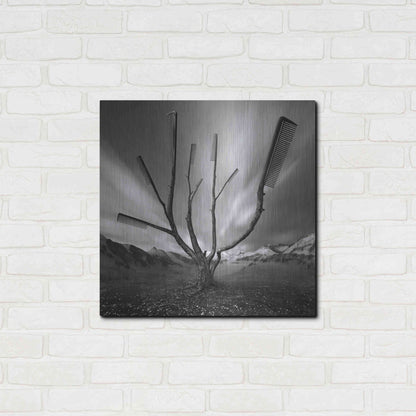 Luxe Metal Art 'Dandruff Tree' by Dariusz Klimczak, Metal Wall Art,24x24