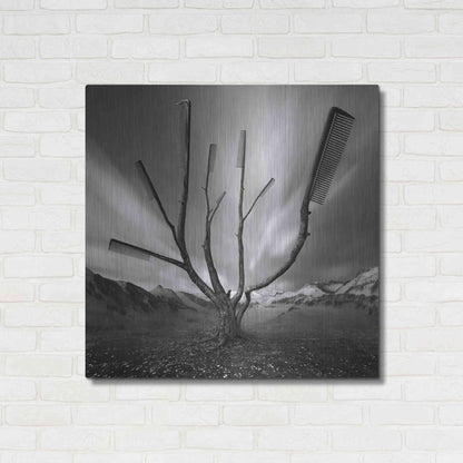 Luxe Metal Art 'Dandruff Tree' by Dariusz Klimczak, Metal Wall Art,36x36