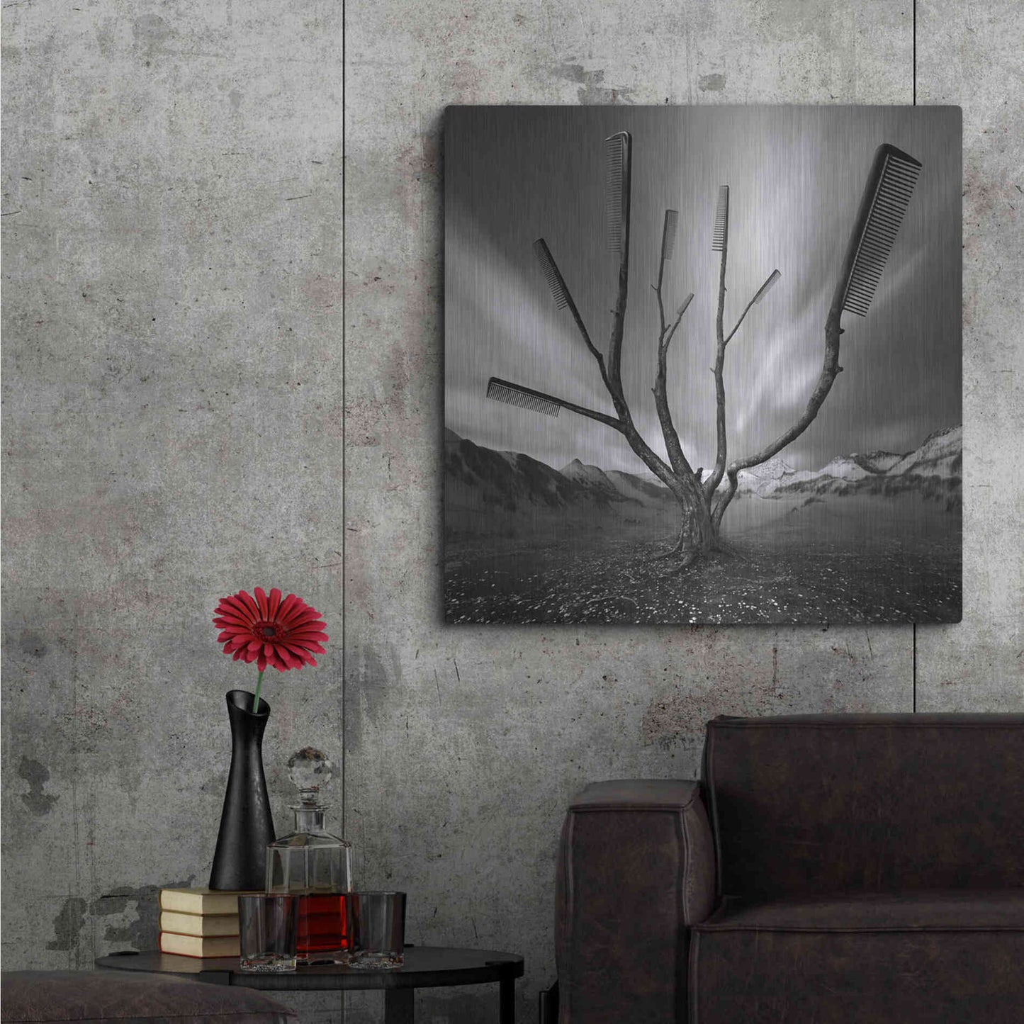 Luxe Metal Art 'Dandruff Tree' by Dariusz Klimczak, Metal Wall Art,36x36