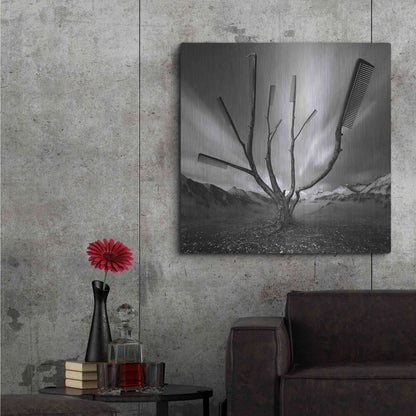Luxe Metal Art 'Dandruff Tree' by Dariusz Klimczak, Metal Wall Art,36x36
