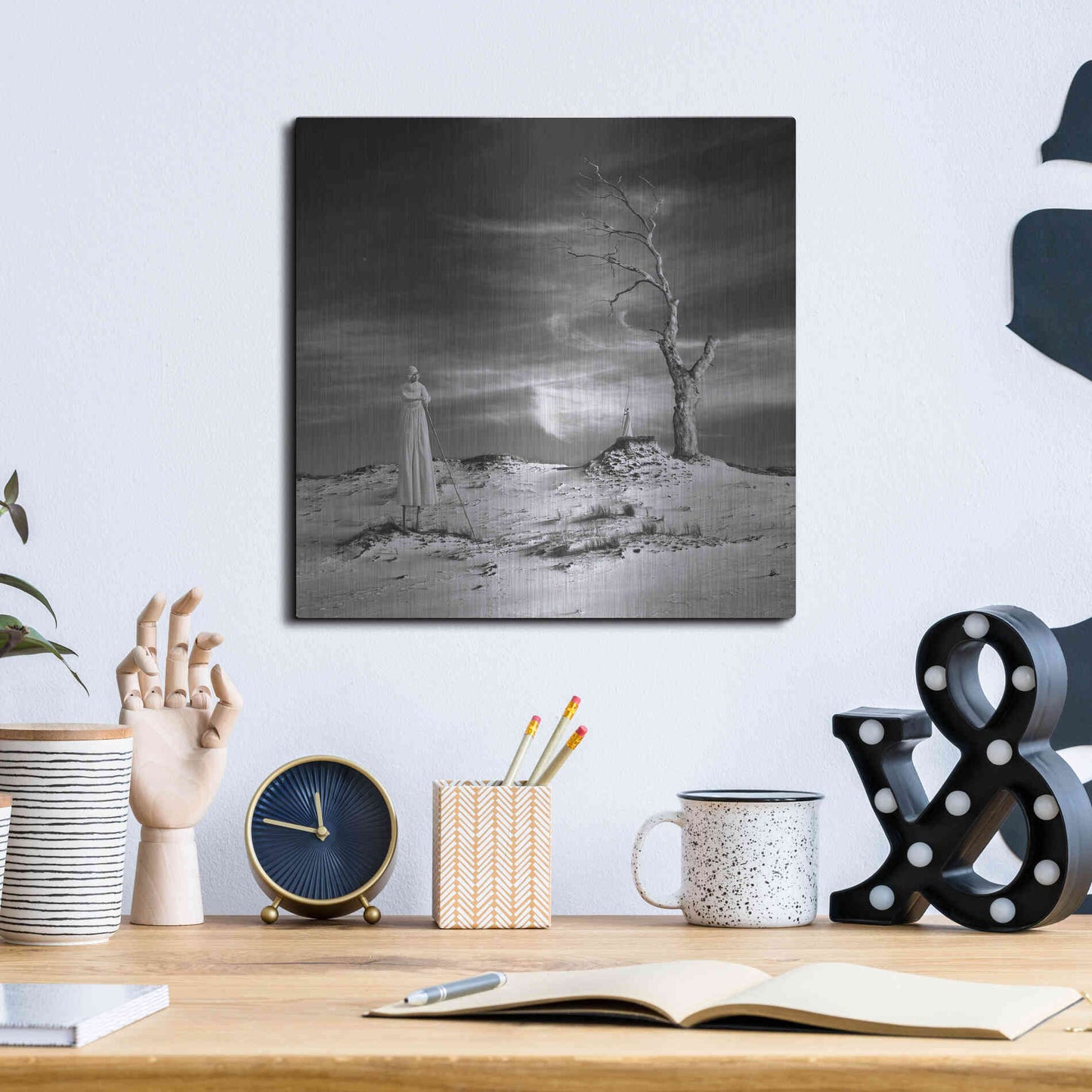 Luxe Metal Art 'Daydream' by Dariusz Klimczak, Metal Wall Art,12x12