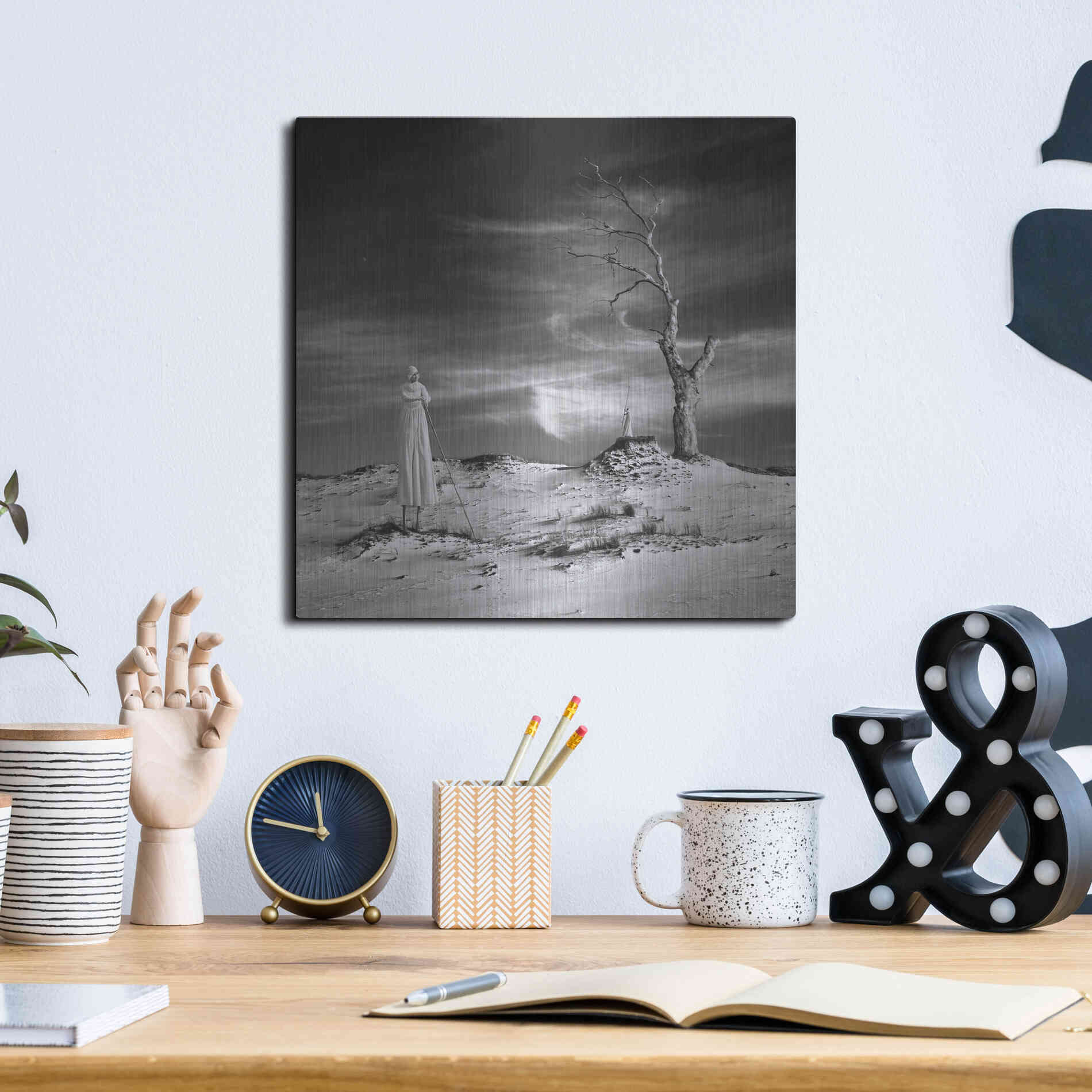 Luxe Metal Art 'Daydream' by Dariusz Klimczak, Metal Wall Art,12x12