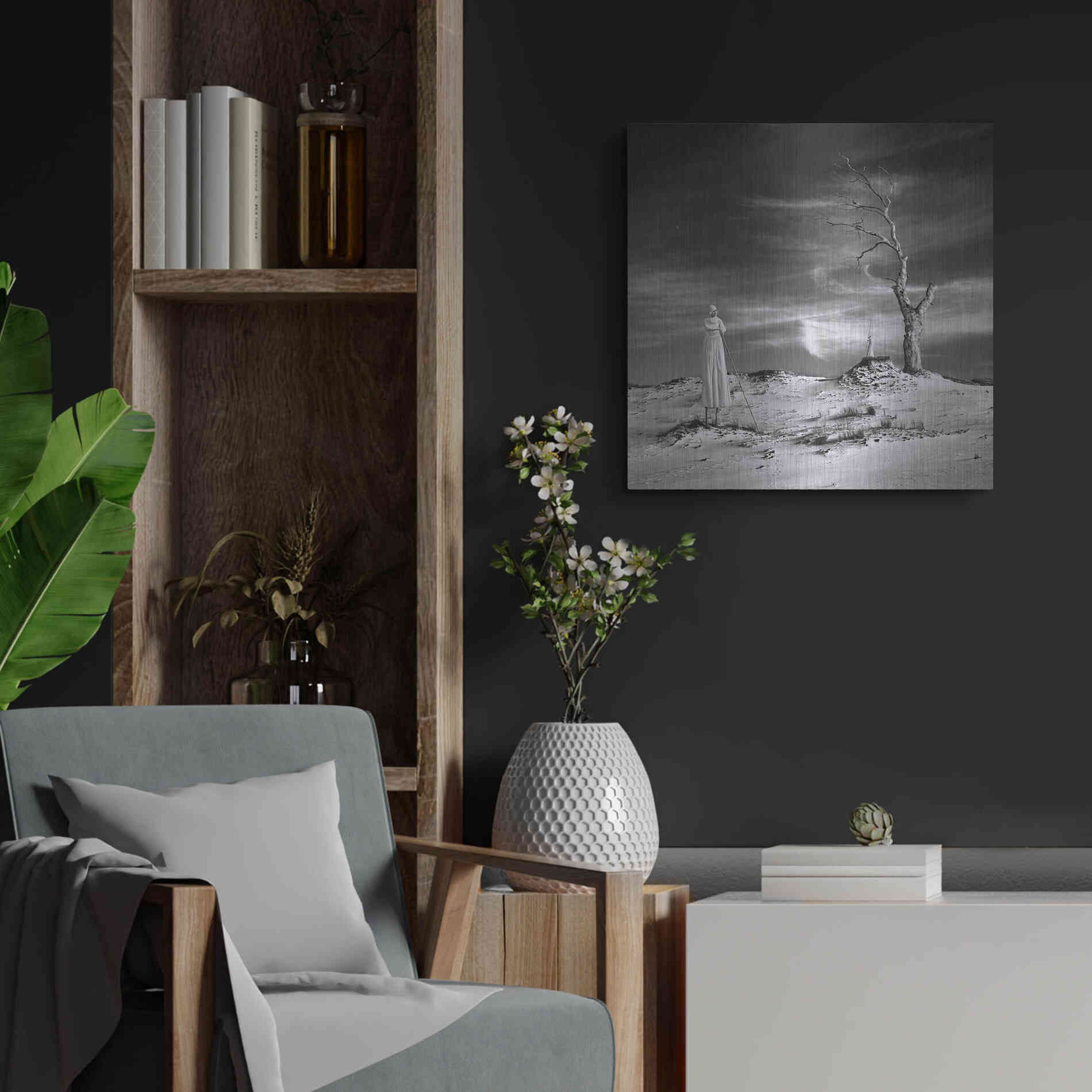 Luxe Metal Art 'Daydream' by Dariusz Klimczak, Metal Wall Art,24x24