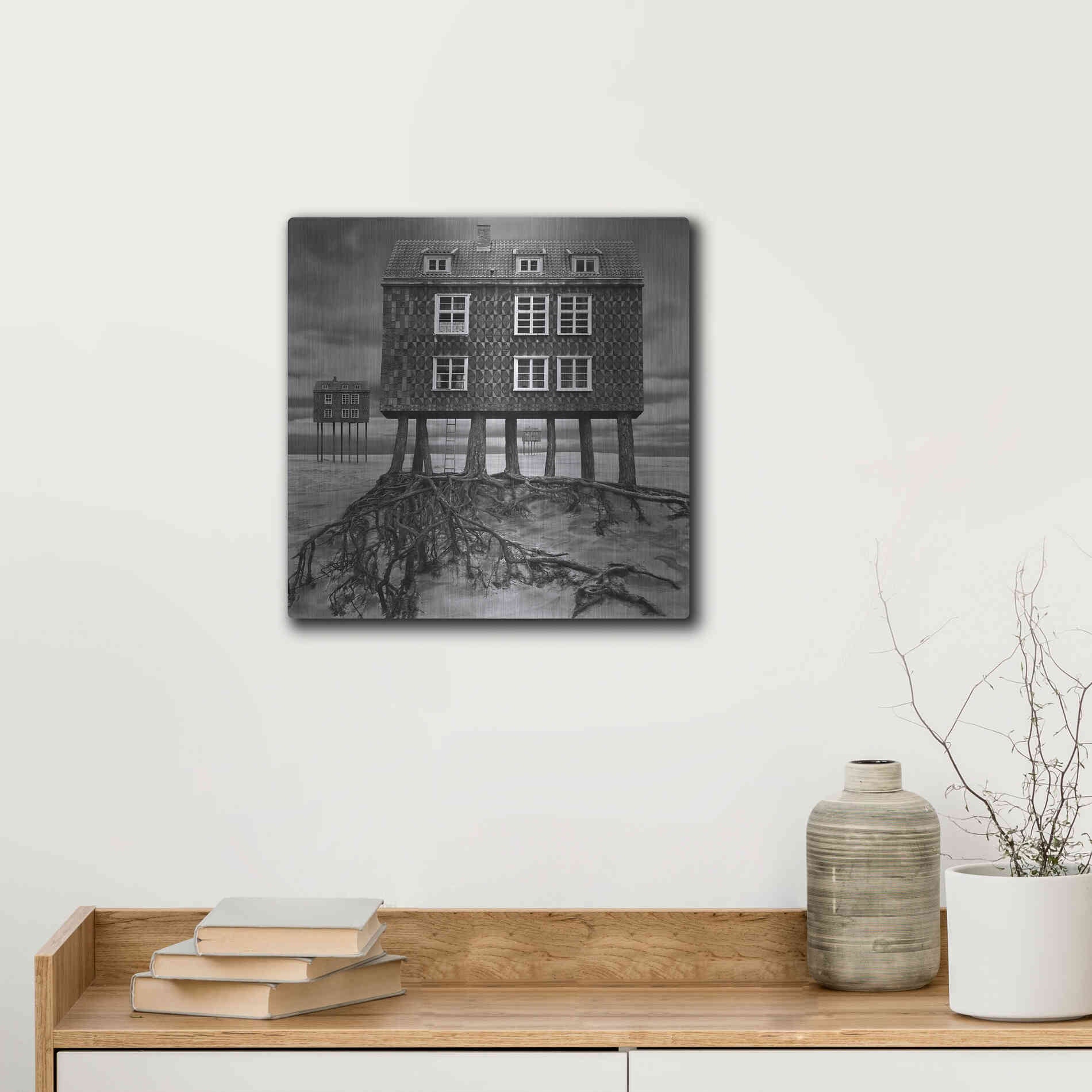 Luxe Metal Art 'Origin' by Dariusz Klimczak, Metal Wall Art,12x12