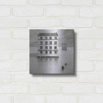 Luxe Metal Art 'Icehouses' by Dariusz Klimczak, Metal Wall Art,12x12