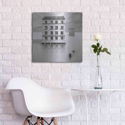 Luxe Metal Art 'Icehouses' by Dariusz Klimczak, Metal Wall Art,24x24