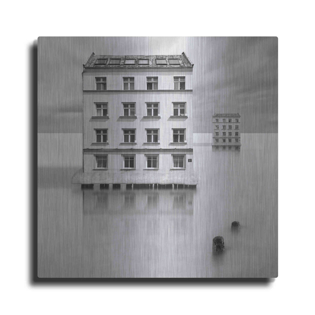 Luxe Metal Art 'Icehouses' by Dariusz Klimczak, Metal Wall Art