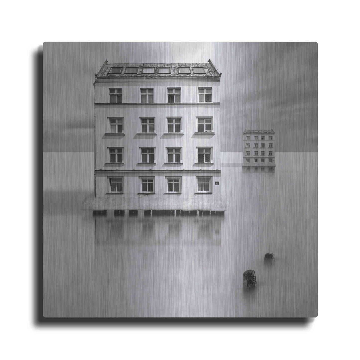 Luxe Metal Art 'Icehouses' by Dariusz Klimczak, Metal Wall Art