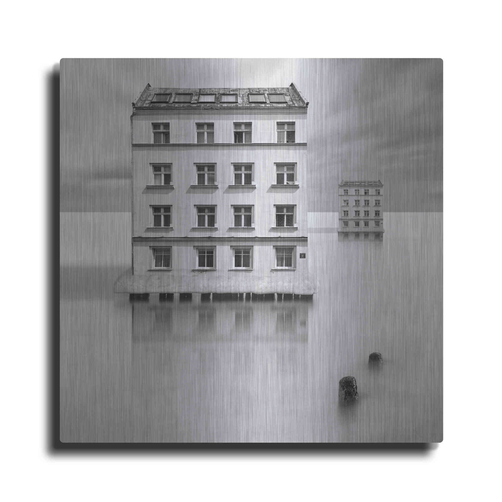 Luxe Metal Art 'Icehouses' by Dariusz Klimczak, Metal Wall Art