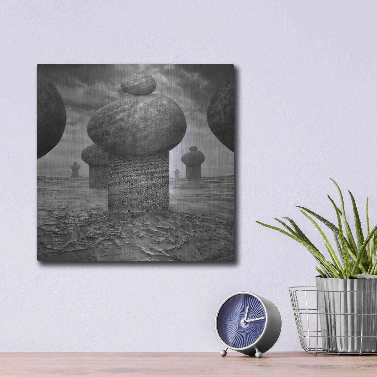 Luxe Metal Art 'Memory' by Dariusz Klimczak, Metal Wall Art,12x12