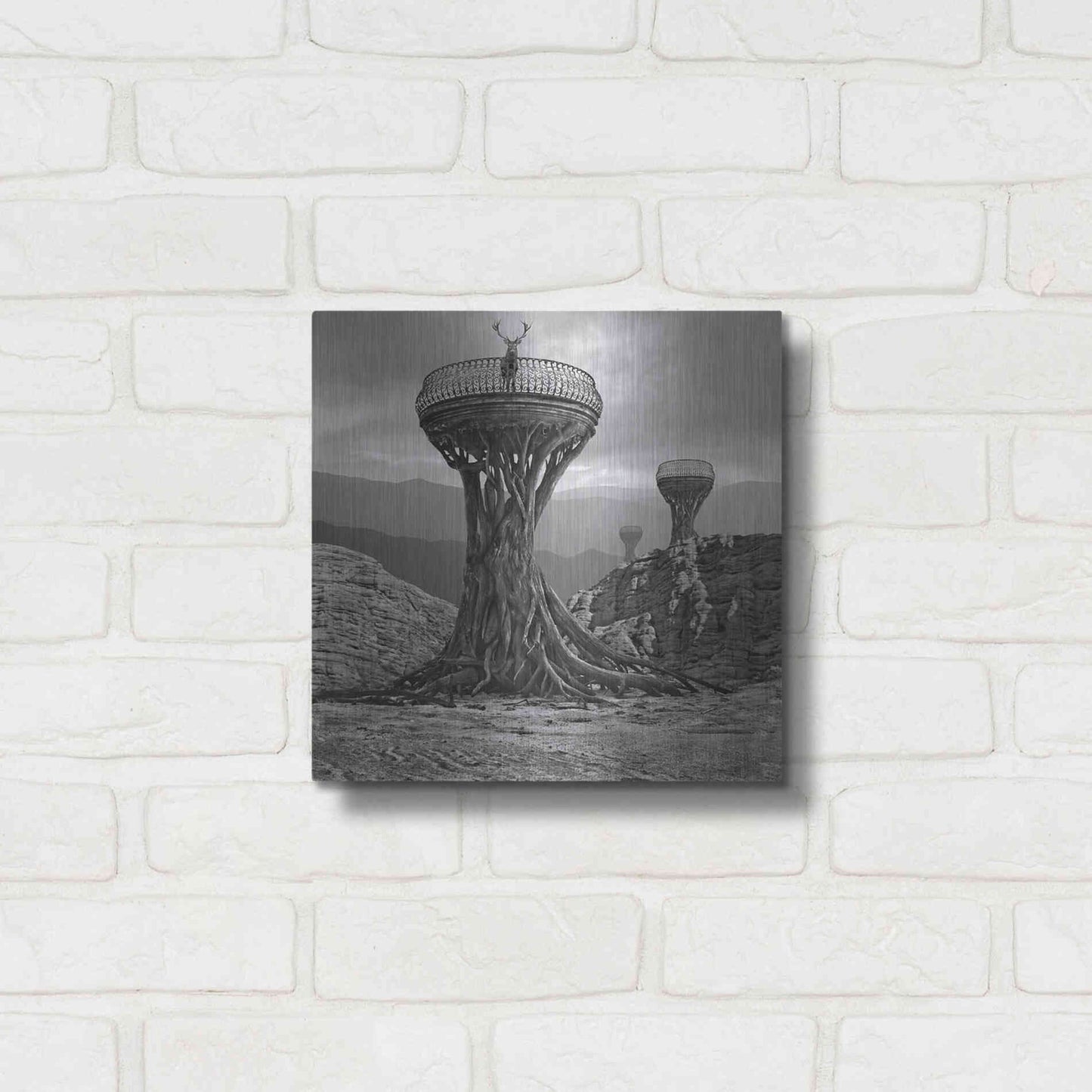 Luxe Metal Art 'Pulpit' by Dariusz Klimczak, Metal Wall Art,12x12