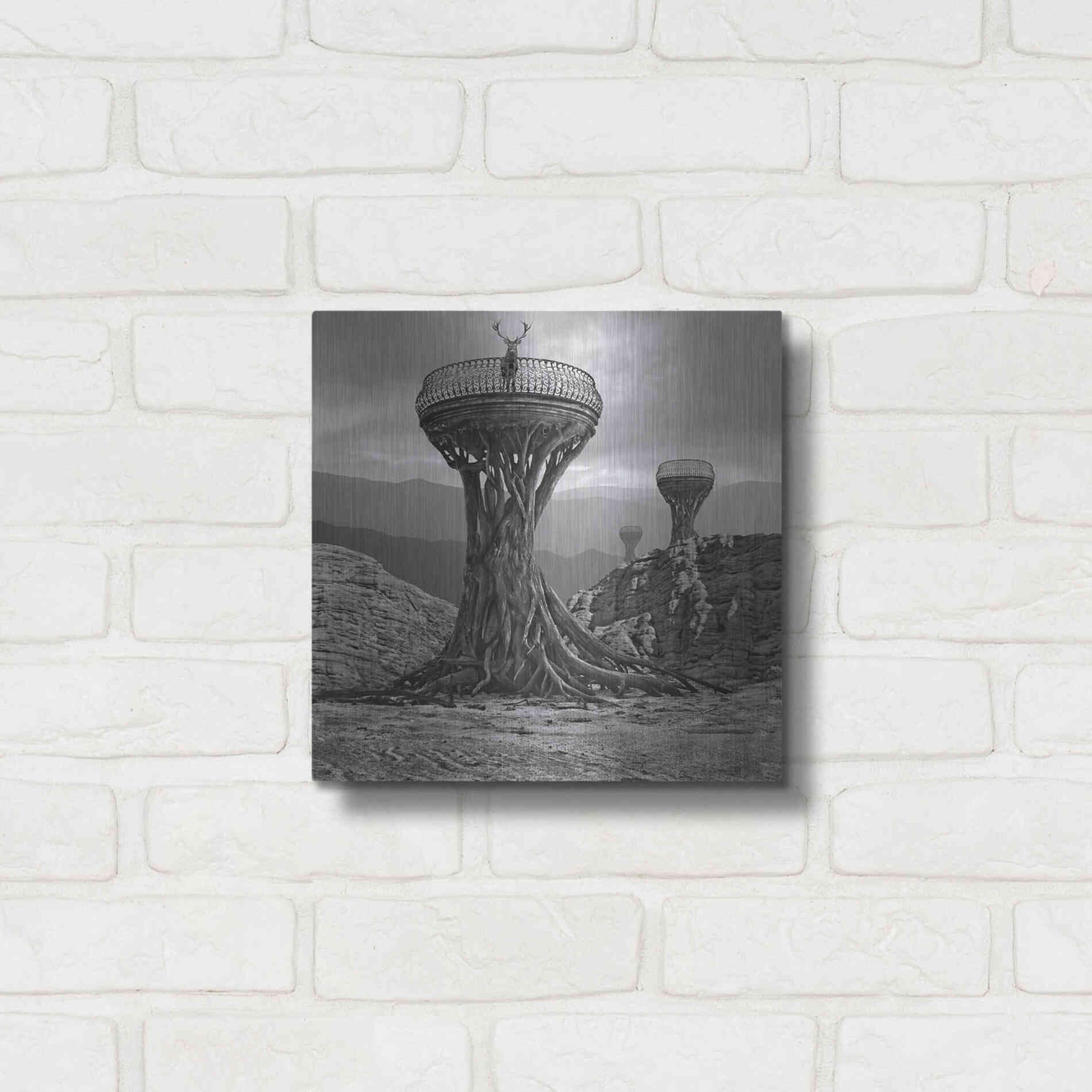 Luxe Metal Art 'Pulpit' by Dariusz Klimczak, Metal Wall Art,12x12