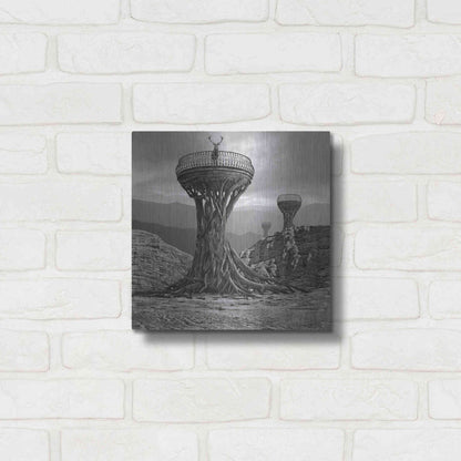 Luxe Metal Art 'Pulpit' by Dariusz Klimczak, Metal Wall Art,12x12