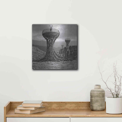 Luxe Metal Art 'Pulpit' by Dariusz Klimczak, Metal Wall Art,12x12