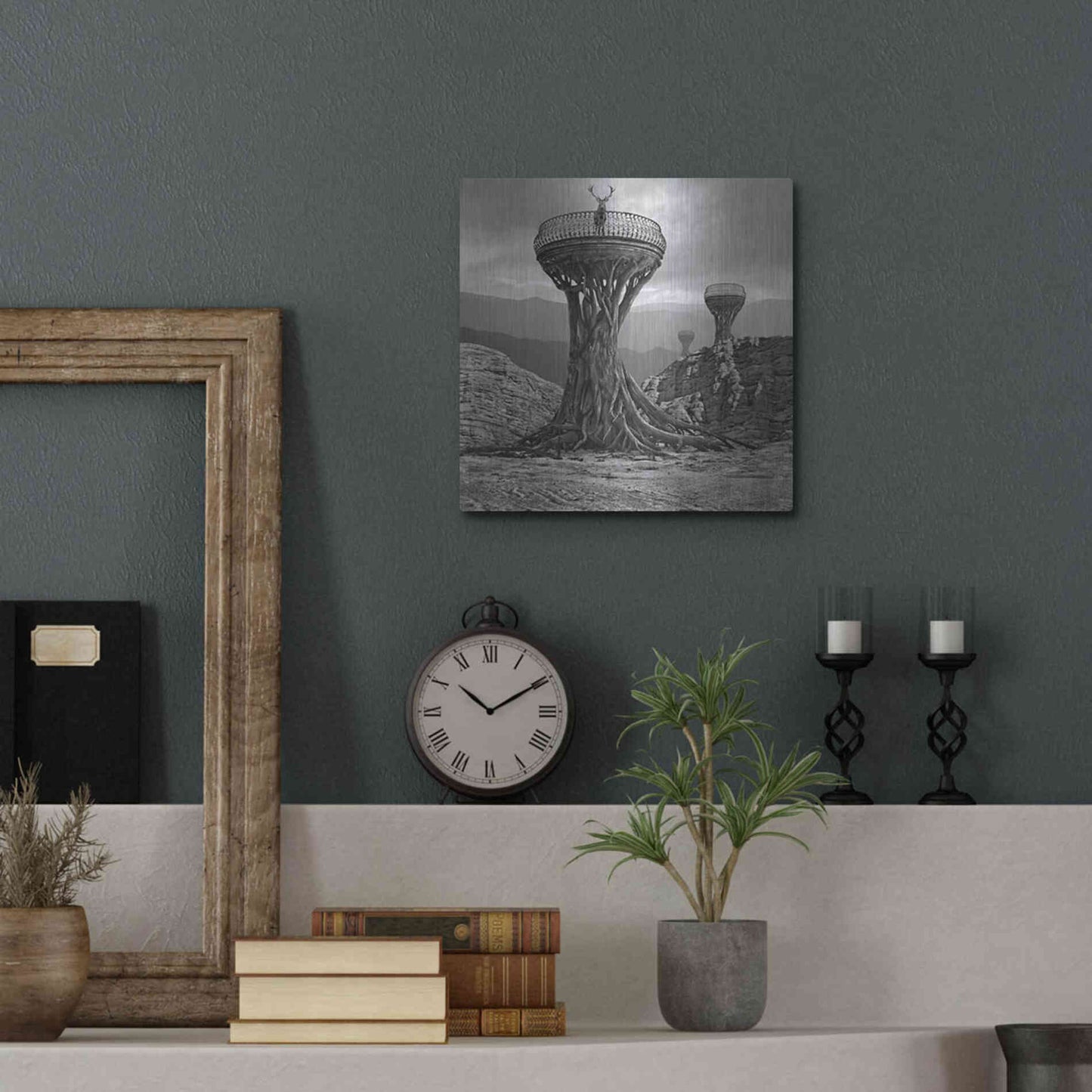 Luxe Metal Art 'Pulpit' by Dariusz Klimczak, Metal Wall Art,12x12