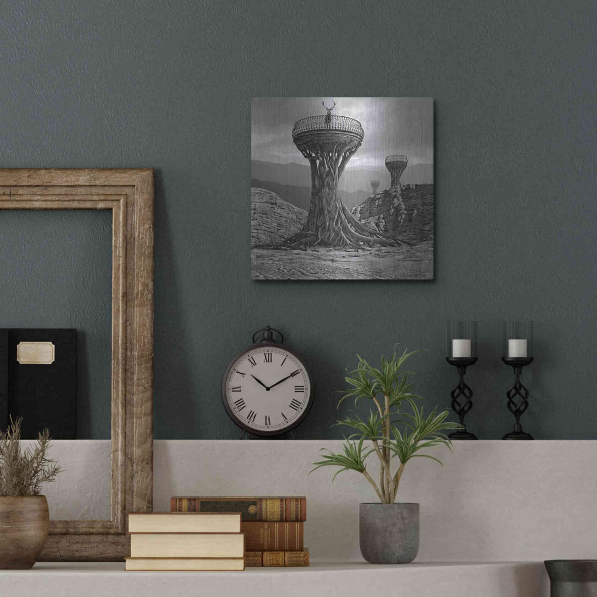Luxe Metal Art 'Pulpit' by Dariusz Klimczak, Metal Wall Art,12x12