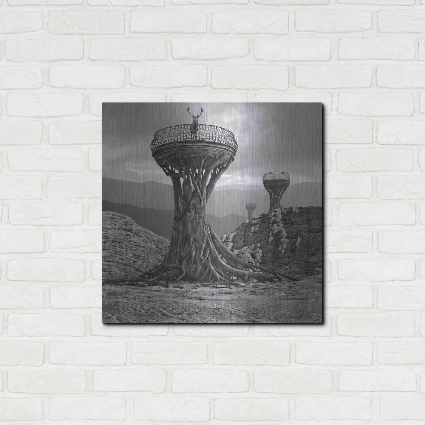 Luxe Metal Art 'Pulpit' by Dariusz Klimczak, Metal Wall Art,24x24
