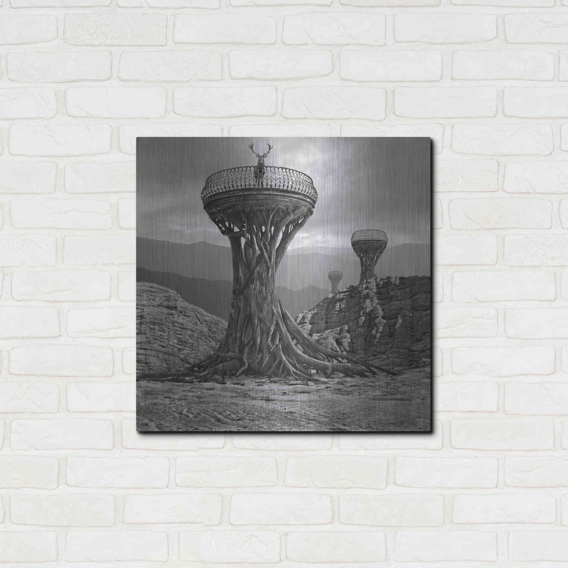 Luxe Metal Art 'Pulpit' by Dariusz Klimczak, Metal Wall Art,24x24