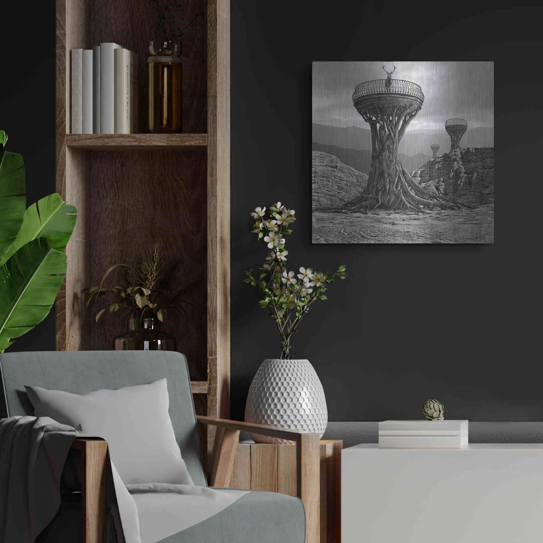 Luxe Metal Art 'Pulpit' by Dariusz Klimczak, Metal Wall Art,24x24