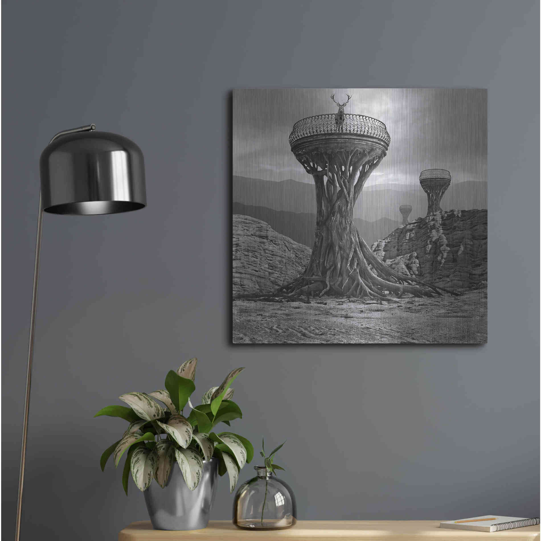 Luxe Metal Art 'Pulpit' by Dariusz Klimczak, Metal Wall Art,24x24