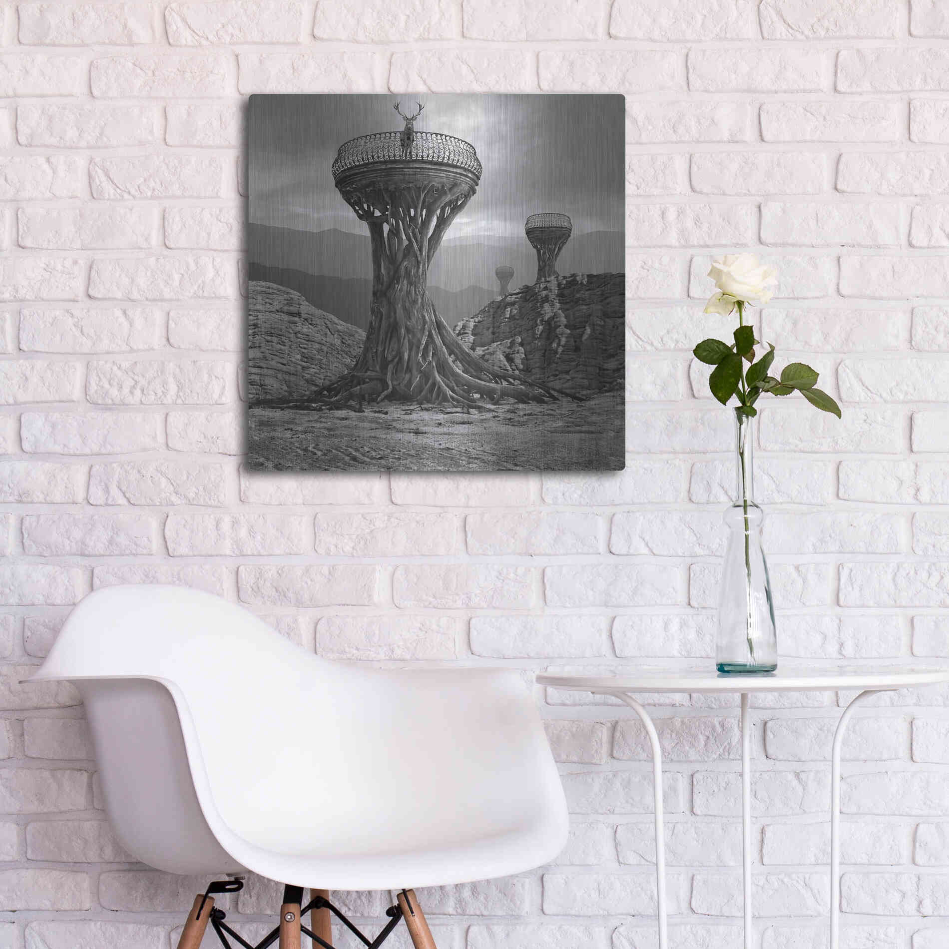 Luxe Metal Art 'Pulpit' by Dariusz Klimczak, Metal Wall Art,24x24