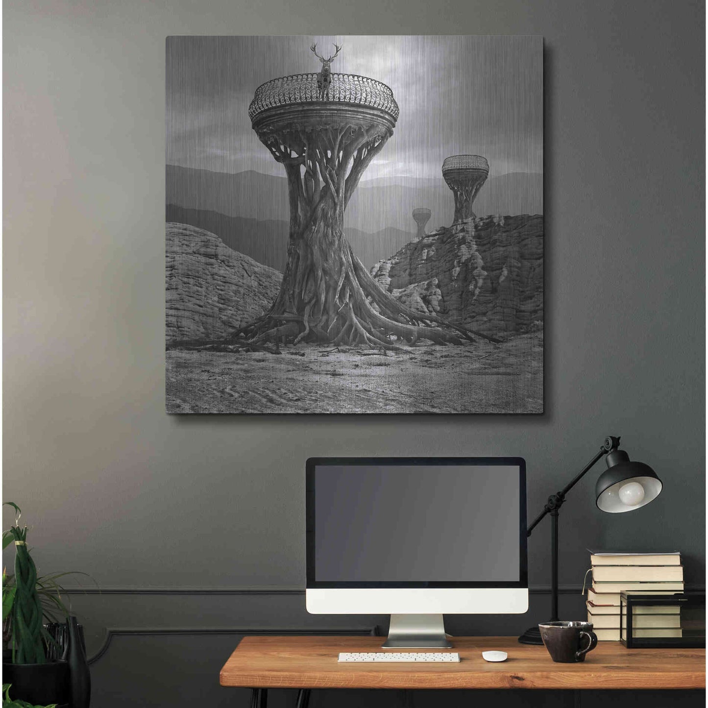 Luxe Metal Art 'Pulpit' by Dariusz Klimczak, Metal Wall Art,36x36