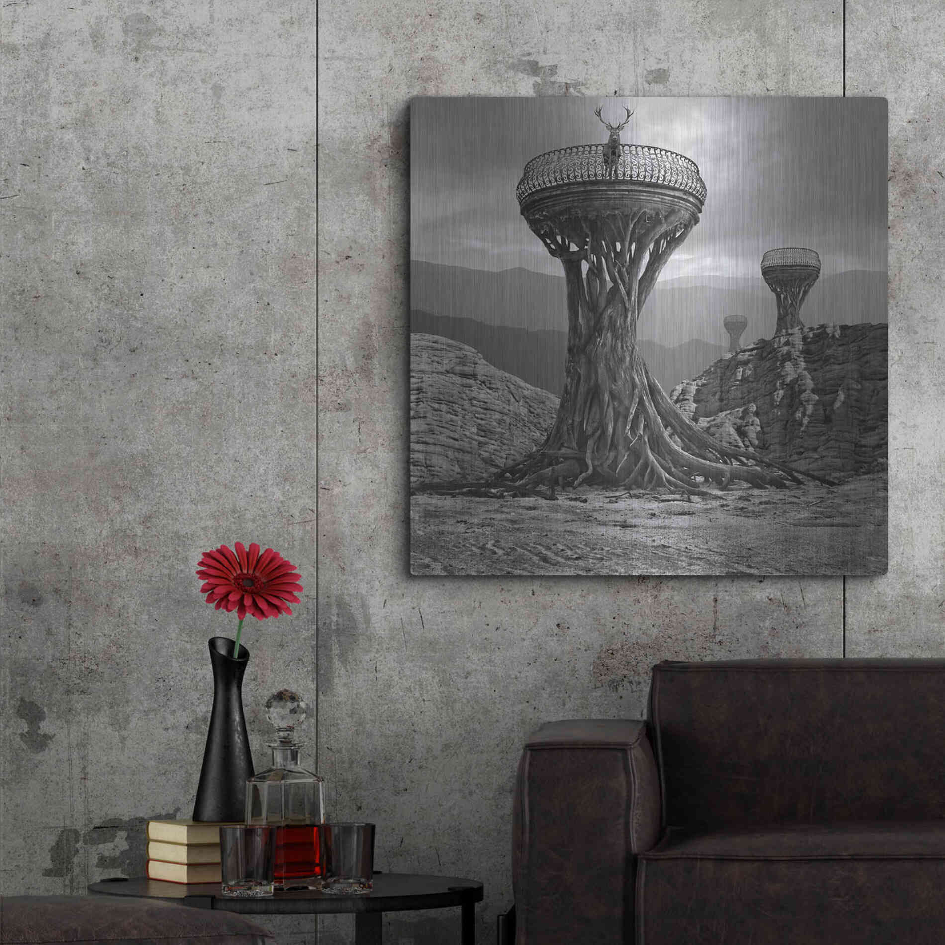 Luxe Metal Art 'Pulpit' by Dariusz Klimczak, Metal Wall Art,36x36