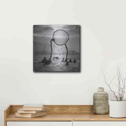 Luxe Metal Art 'Tapir' by Dariusz Klimczak, Metal Wall Art,12x12