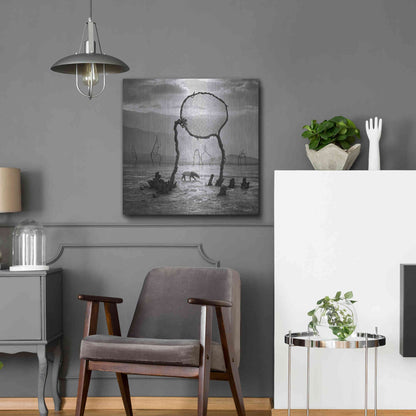 Luxe Metal Art 'Tapir' by Dariusz Klimczak, Metal Wall Art,24x24