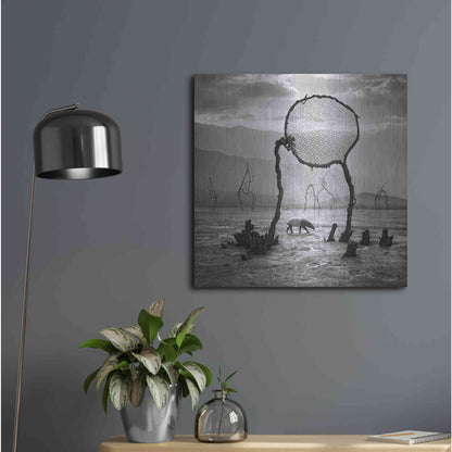 Luxe Metal Art 'Tapir' by Dariusz Klimczak, Metal Wall Art,24x24
