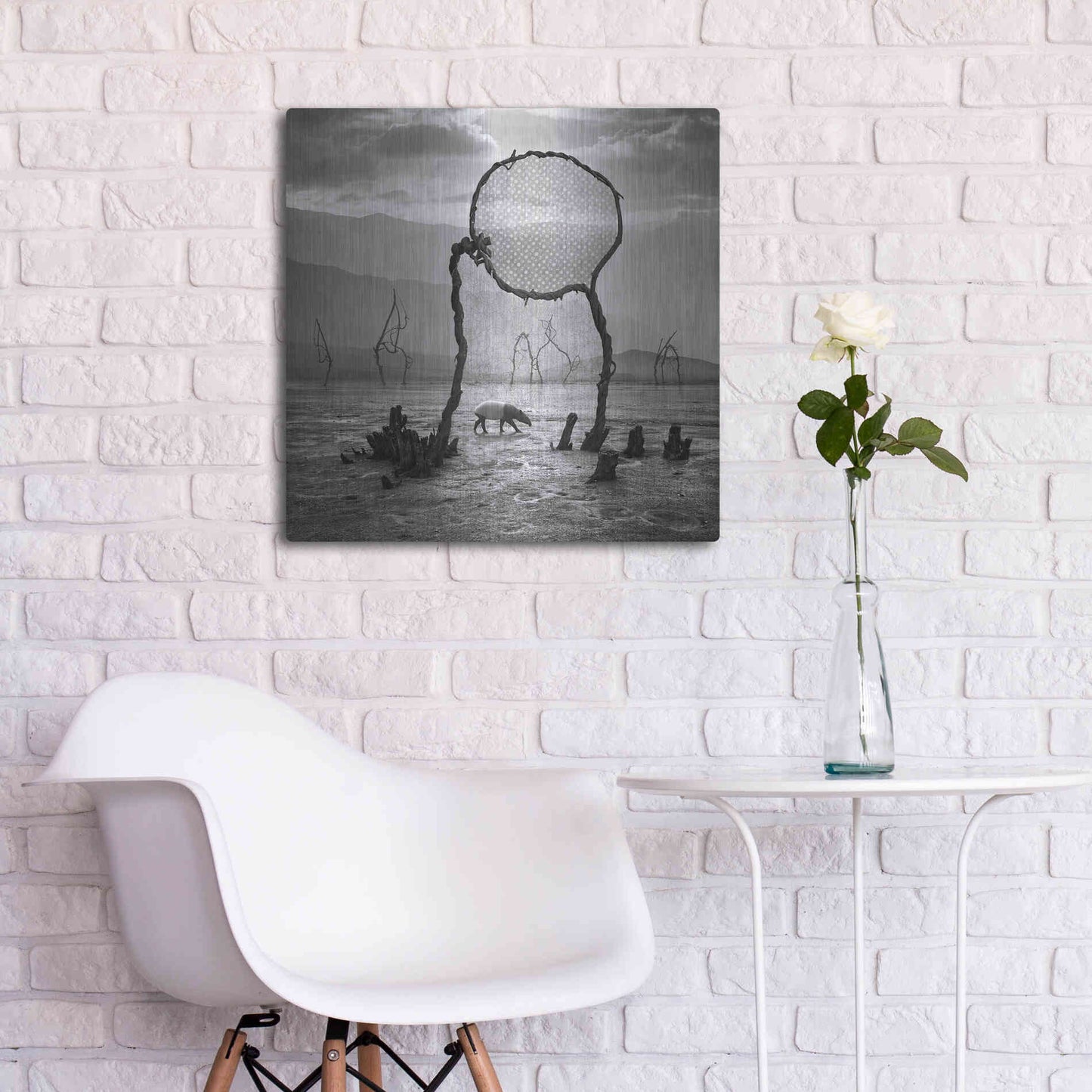 Luxe Metal Art 'Tapir' by Dariusz Klimczak, Metal Wall Art,24x24