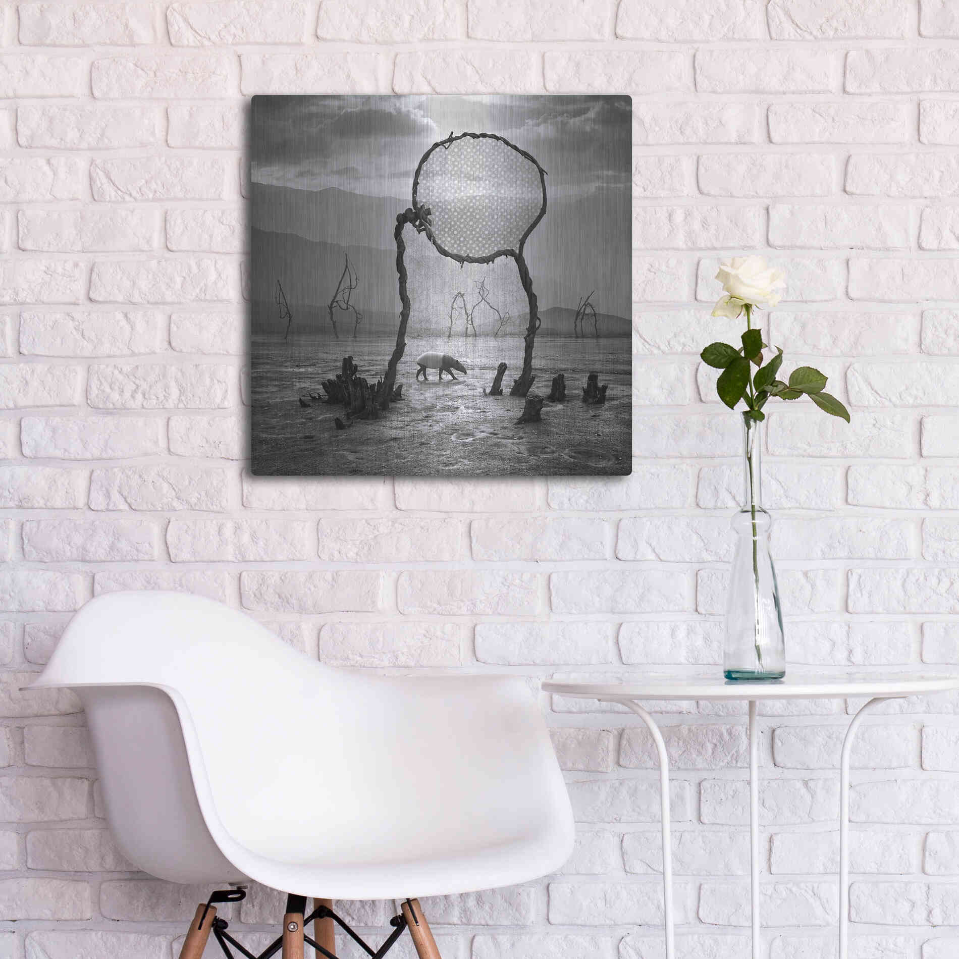 Luxe Metal Art 'Tapir' by Dariusz Klimczak, Metal Wall Art,24x24