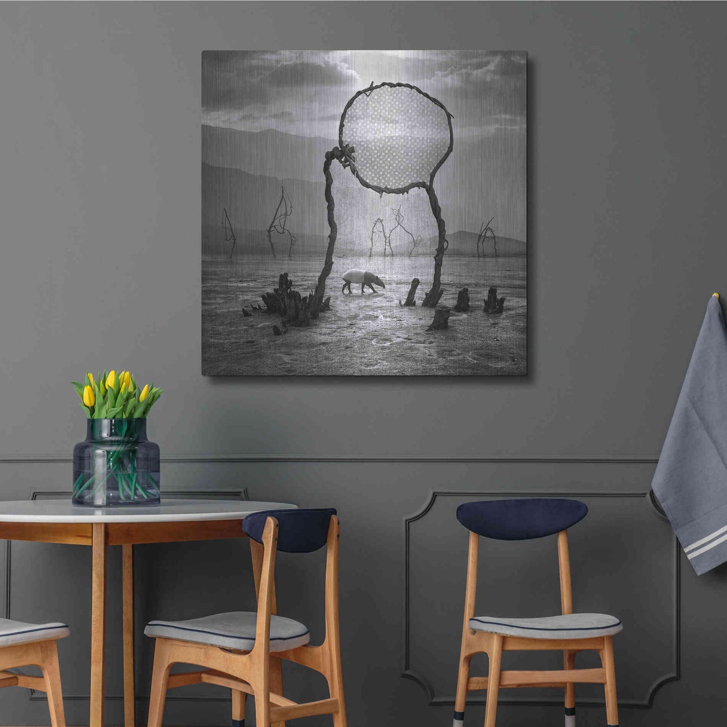 Luxe Metal Art 'Tapir' by Dariusz Klimczak, Metal Wall Art,36x36