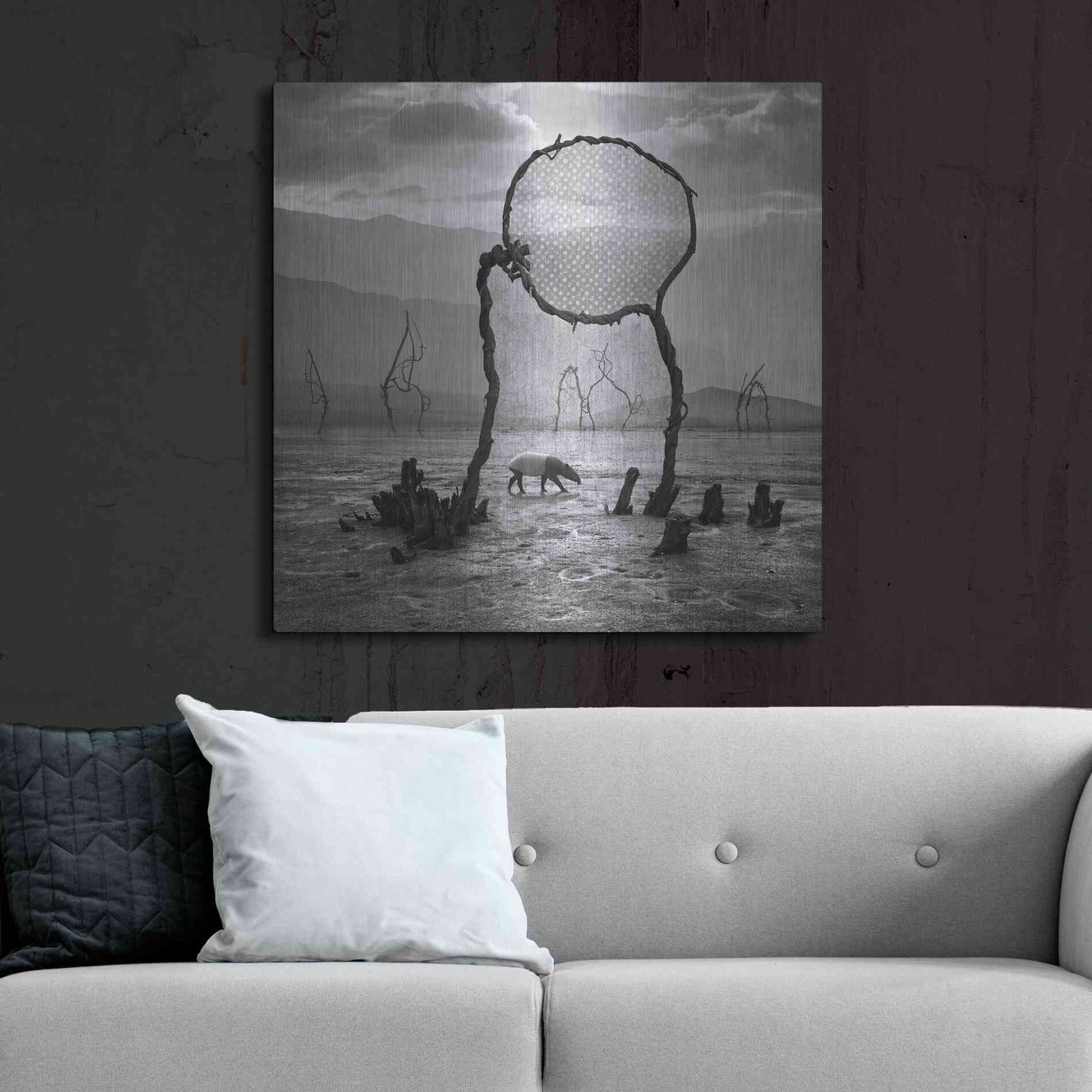 Luxe Metal Art 'Tapir' by Dariusz Klimczak, Metal Wall Art,36x36
