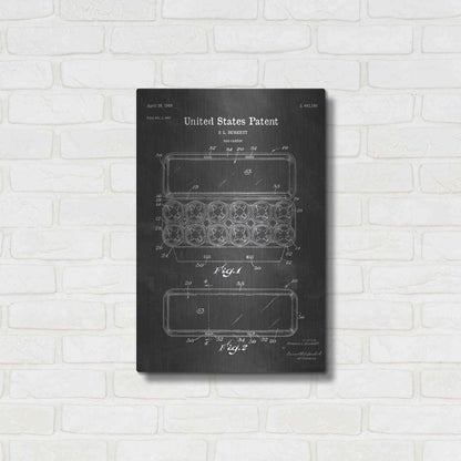 Luxe Metal Art 'Egg Carton Blueprint Patent Chalkboard' Metal Wall Art,16x24